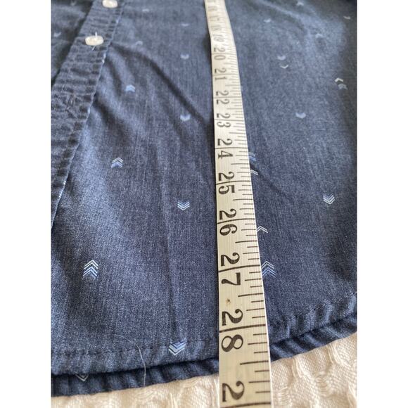 RETROFIT Brand Mfg Mens Blue Gray Arrows Short Sheeve Button Sz‎ S - Picture 5 of 7